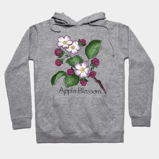 Apple Blossom Hoodie by Slightly Unhinged